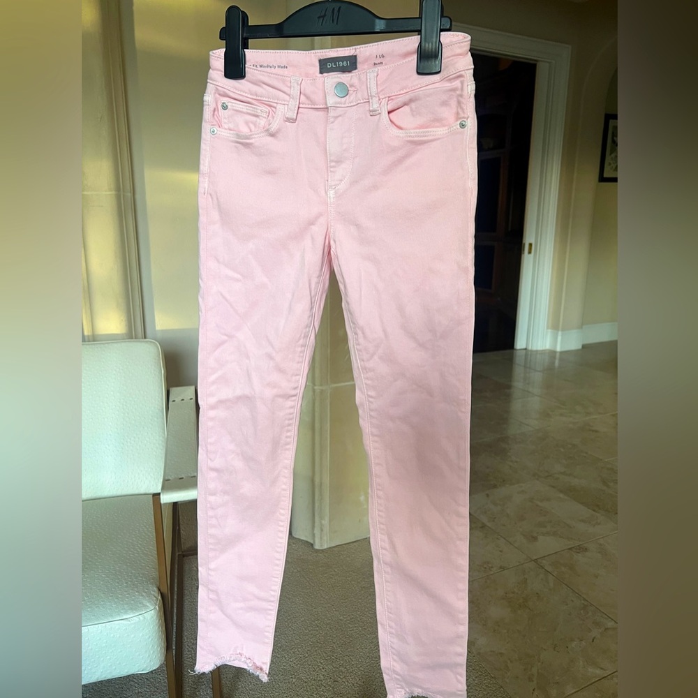 DL1961 Chloe Pink Skinny Jeans - Girls 12